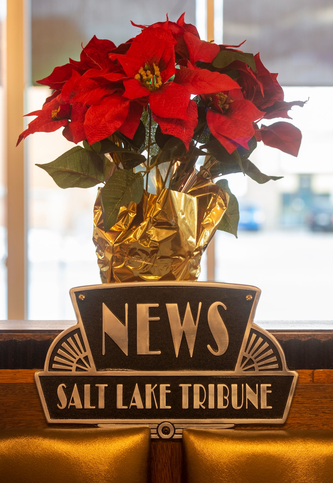 (Rick Egan  |  The Salt Lake Tribune)  Tru Religion Pancake & Steakhouse, which opened recently in Orem, features antique furniture from Salt Lake's Lambs Restaurant, including the Salt Lake Tribune booth. Friday, Dec. 28, 2018.