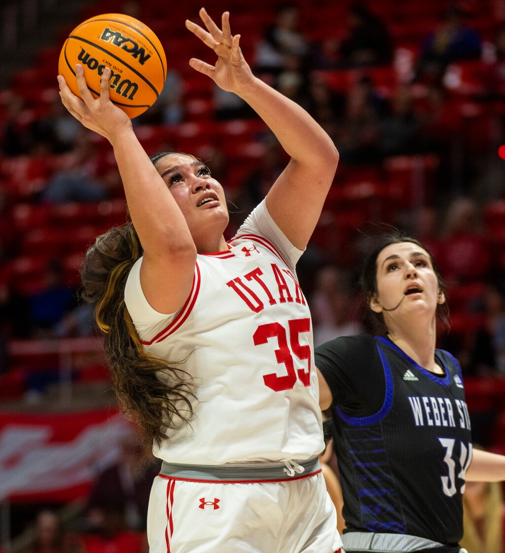(Rick Egan | The Salt Lake Tribune)  Utah forward Alissa Pili, shown during a game against Weber State on Dec. 21, led the No. 15 Utes with 18 points in a loss at Arizona on Sunday.