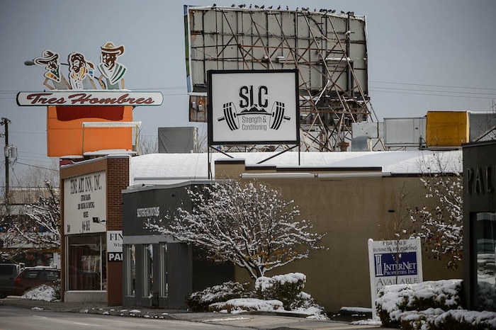 (Trent Nelson | The Salt Lake Tribune)
Businesses along Highland Drive in Millcreek on Monday Dec. 3, 2018. The newly incorporated city of Millcreek is pushing on all fronts to create a new downtown center, including designating large swathes of land along its stretch of Highland Drive as "blighted" so it can use eminent domain to condemn and improve private properties if it wants.