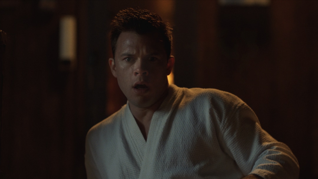 (Photo courtesy of Orion Classics) P.J. (Jimmy Tatro) is horrified when he finds his girlfriend's dismembered body, in a scene from the filmed-in-Utah horror thriller "The Wolf of Snow Hollow."