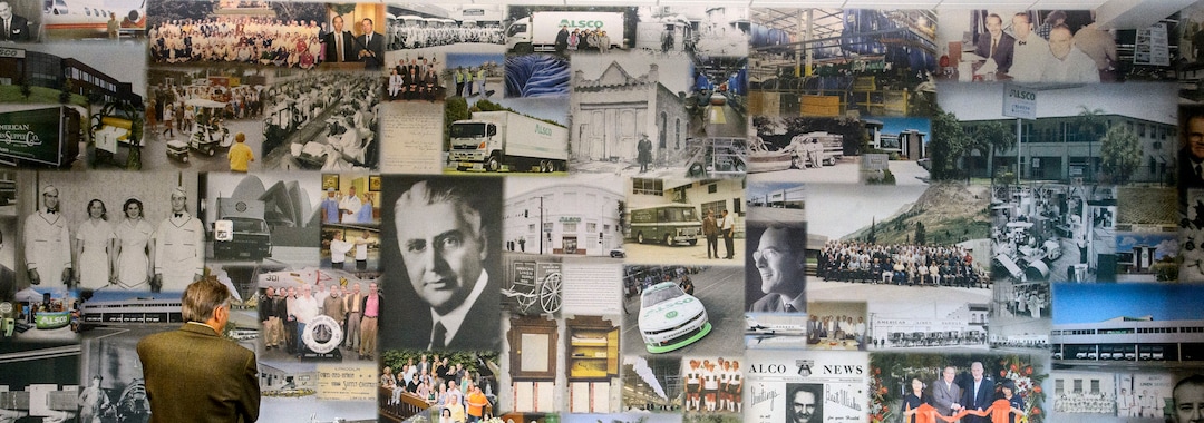(Steve Griffin  |  The Salt Lake Tribune) When a company is around for 128 years, as is the case with Salt Lake City-based Alsco, which provides clean linen and uniforms to more than 300,000 customers worldwide, it develops quite a history. The interior walls of the company's new headquarters at 505 E. 200 South reflects that heritage with a collage of pictures showing the faces of Steiner family members and key moments in corporate history.