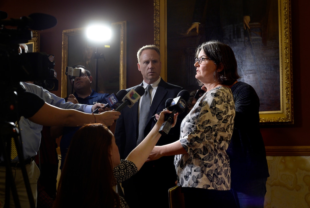 (Scott Sommerdorf   |  The Salt Lake Tribune)   Karra Porter, attorney for Nurse Alex Wubbels, comments about the document provided by the Mayor's office that described the findings that were laid out in that announcement. Salt Lake City Mayor Jackie Biskupski announces that findings have been made, and that they have been given to SLCPD Chief Mike Brown. He will now decide the fate of the two officers involved in the Nurse Wubbels arrest, Wednesday, September 13, 2017.