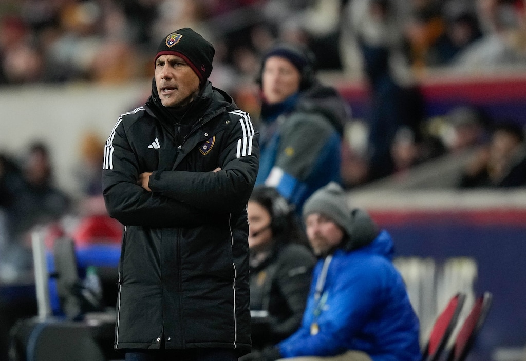 (Francisco Kjolseth  |  The Salt Lake Tribune) Real Salt Lake coach Pablo Mastroeni as RSL hosts the Colorado Rapids during an MLS soccer match in Sandy, Utah on Saturday, March 9, 2024.