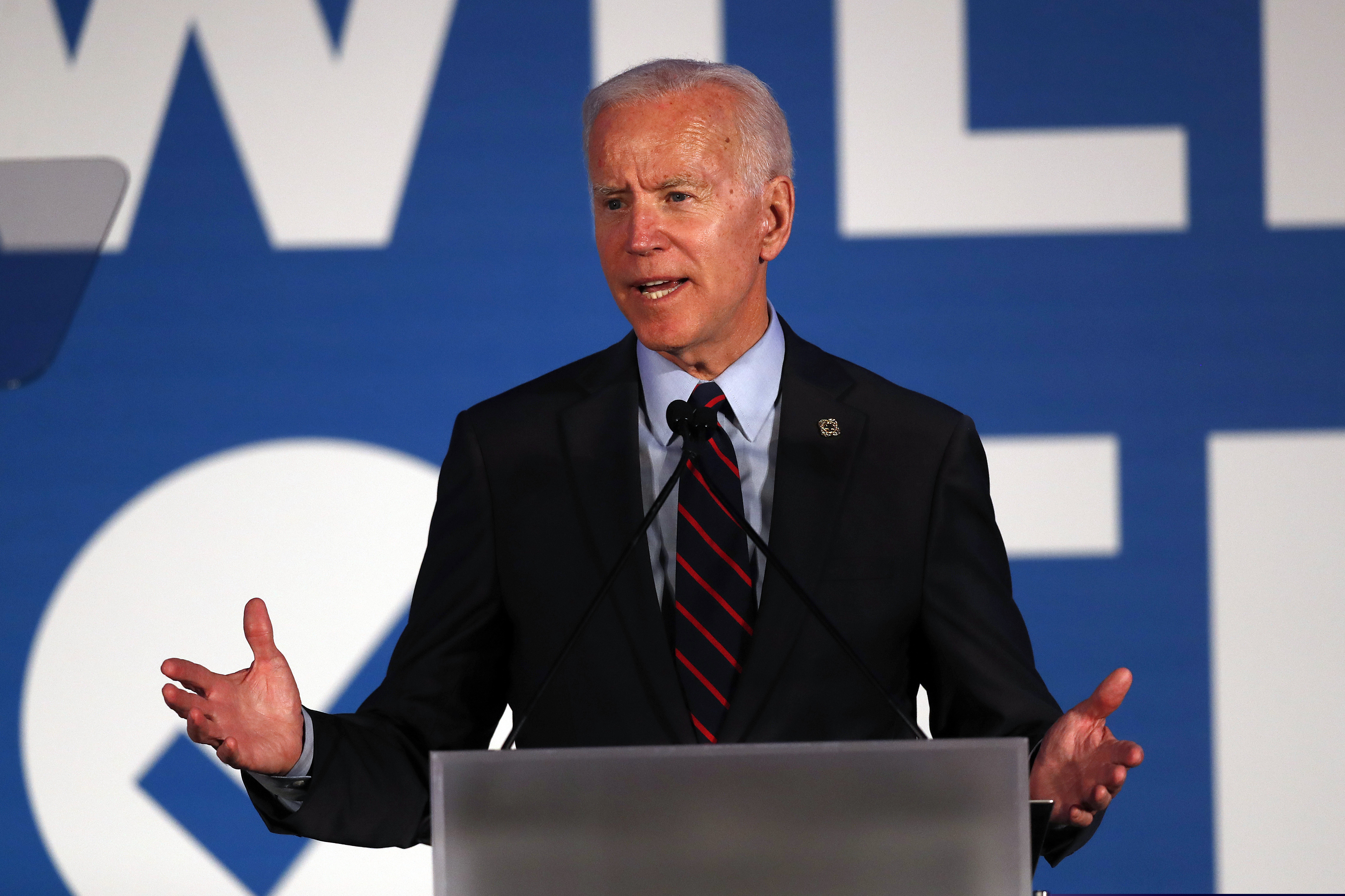 (AP Photo/John Bazemore) Democratic presidential candidate former Vice President Joe Biden speaks during the I Will Vote Fundraising Gala Thursday, June 6, 2019, in Atlanta.
