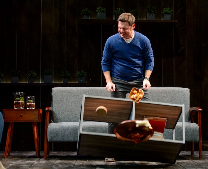 (Steve Griffin  |  The Salt Lake Tribune)  Brian Vaughn, as Brad, in Neil LaBute's "How to Fight Loneliness," making its world premiere at the Utah Shakespeare Festival's Anes Theater on the SUU campus in Cedar City.