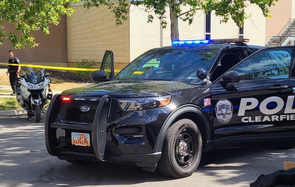 (Clearfield Police Department) A motorcyclist who allegedly shot and wounded the driver of a car on Interstate 15 on June 5, 2023, has been arrested on suspicion of attempted murder, felony discharge of a firearm and obstruction of justice.