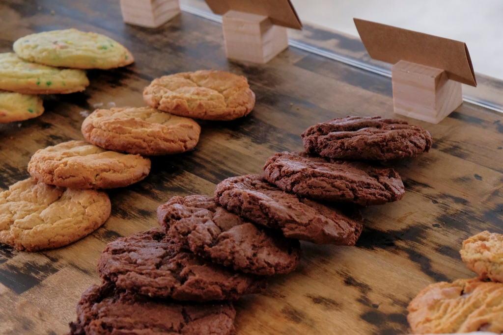 (Leah Hogsten  |  The Salt Lake Tribune) Streusel SLC cookies at their ComCom Kitchen store front.