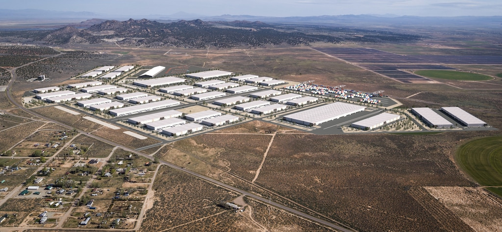 (Image courtesy of BZI Steel) Rendering shows potential layout of a future inland port north of Cedar City.