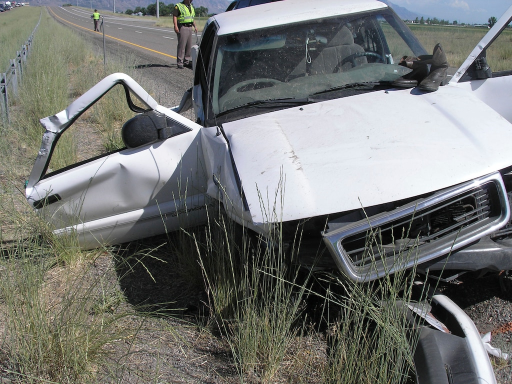 (Courtesy  |  Utah Highway Patrol) A 2014 accident that killed Tyler Stuart and Mandi Brown led to Utah's 2015 seat belt law.