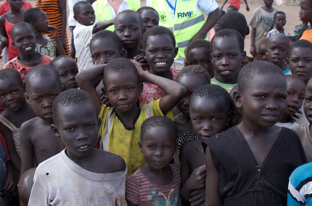 (GEORGE PAPUASHVILI ; Courtesy LDS Church) Children in Bidi Bidi.
