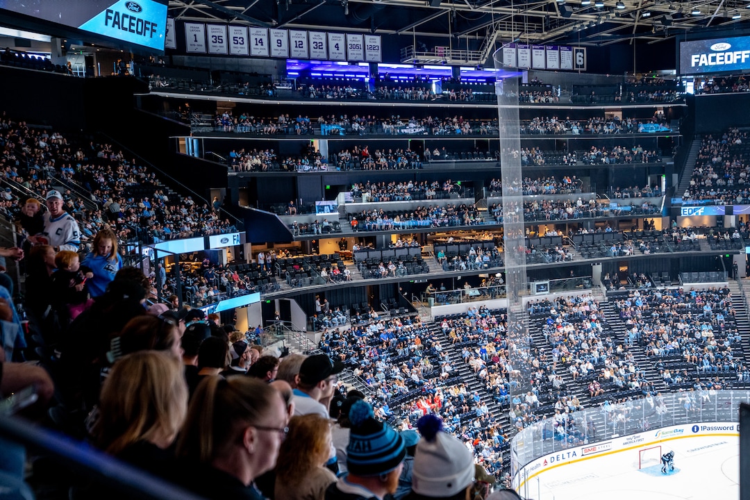 (Trent Nelson  |  The Salt Lake Tribune) The Utah Mammoth host the Colorado Avalanche, NHL hockey in Salt Lake City on Saturday, Sept. 26, 2026.