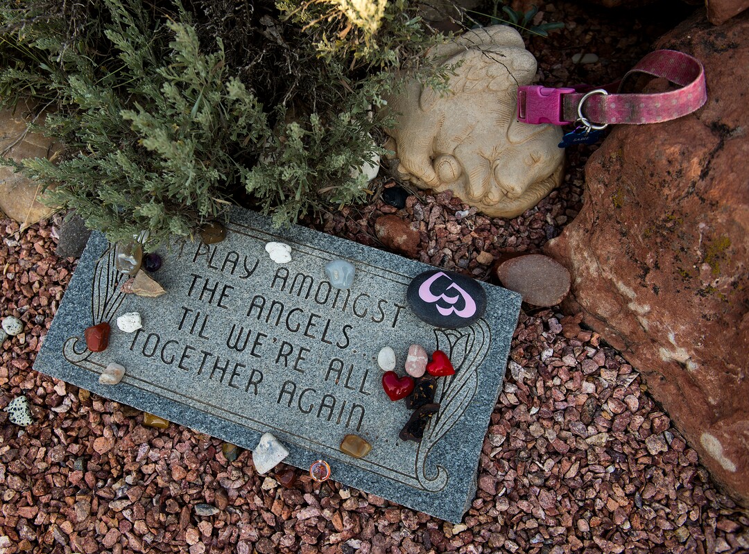 Leah Hogsten  |  The Salt Lake TribuneAngels Rest is a three-acre cemetery for some 5,000 ÒplacementsÓ of dogs, cats, pigs, guinea pigs, birds and more features memorials of all kinds including wind chimes, painted rocks and personal effects.  Best Friends saves thousands of animals every year as the nation's largest no-kill sanctuary, encompassing some 3,700 acres about 5 miles outside Kanab.