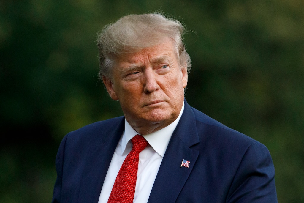 In this Aug. 21, 2019 photo, President Donald Trump arrives at the White House in Washington, as he returns from Louisville, Ky. A new poll finds about 6 in 10 Americans disapprove of President Donald Trump’s overall job performance. The poll released Thursday by The Associated Press-NORC Center for Public Affairs Research finds some support for the president’s handling of the U.S. economy, but it gives him weak marks on other major issues. Just 36% of Americans approve of the way Trump is handling his job as president, and 62% disapprove. Among Republicans, nearly 8 in 10 approve of his overall job performance. (AP Photo/Carolyn Kaster)
