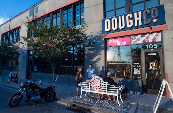 Rick Egan  |  The Salt Lake Tribune
Dough Co., a new dessert shop in Sugar House that sells scoops of edible cookie dough.Monday, July 31, 2017.