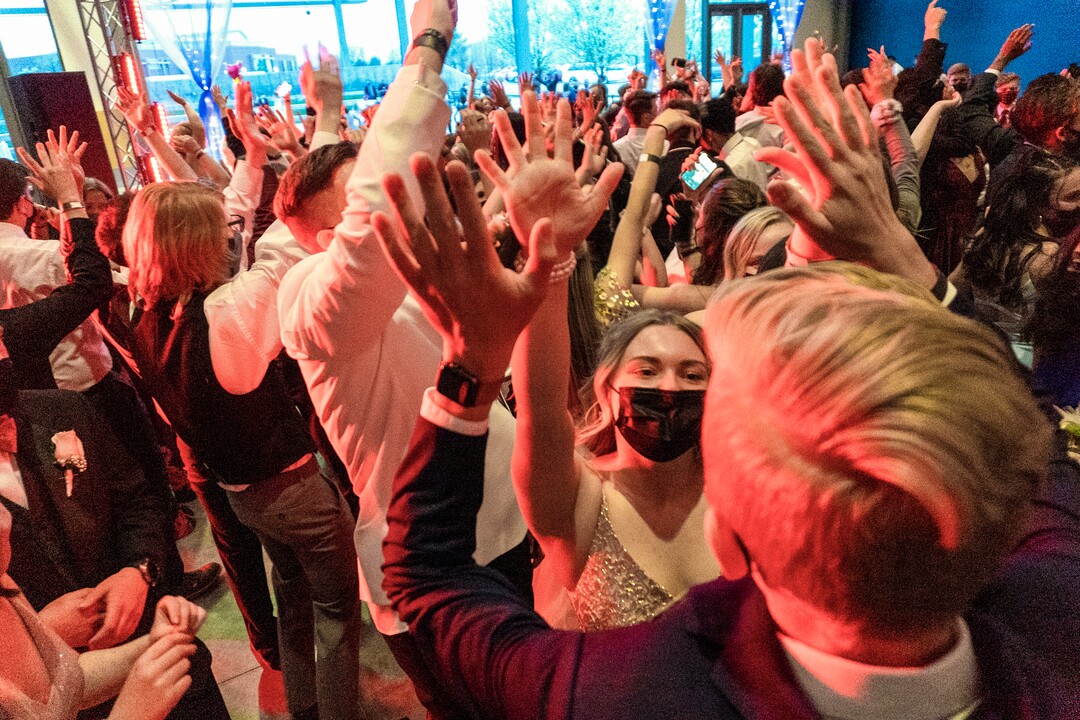 (Rick Egan | The Salt Lake Tribune)Cyprus students dance at the Cyprus High school Prom, at the Viridian Event Center, on Saturday, April 24, 2021.