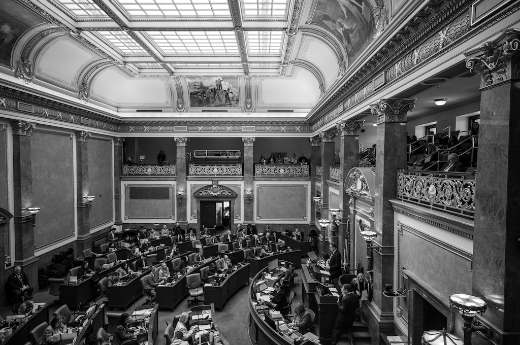 (Trent Nelson  |  The Salt Lake Tribune) The House Chamber at the Utah Capitol in Salt Lake City on Tuesday, Feb. 18, 2025.