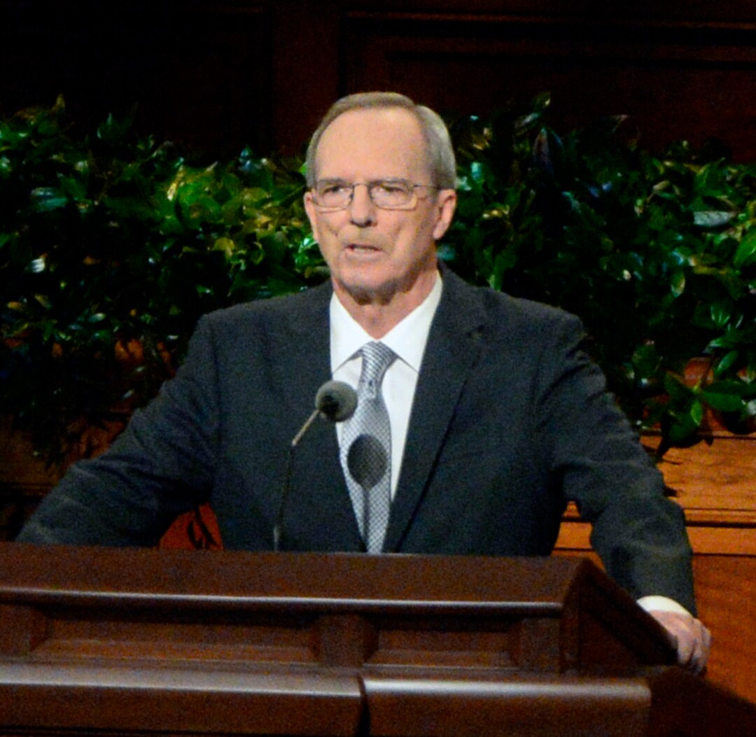 (Al Hartmann  |  The Salt Lake Tribune) 	Tad R. Callister, Sunday School General President speaks at the Sunday afternoon session of the LDS Church’s 187th Semiannual General Conference in Salt Lake City on Sunday Oct. 1, 2017.