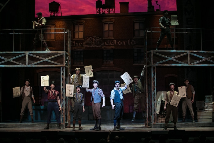 (Courtesy Pioneer Theatre Company) The cast of Pioneer Theatre Company's production of "Newsies," running Dec. 1-20 in Salt Lake City.
