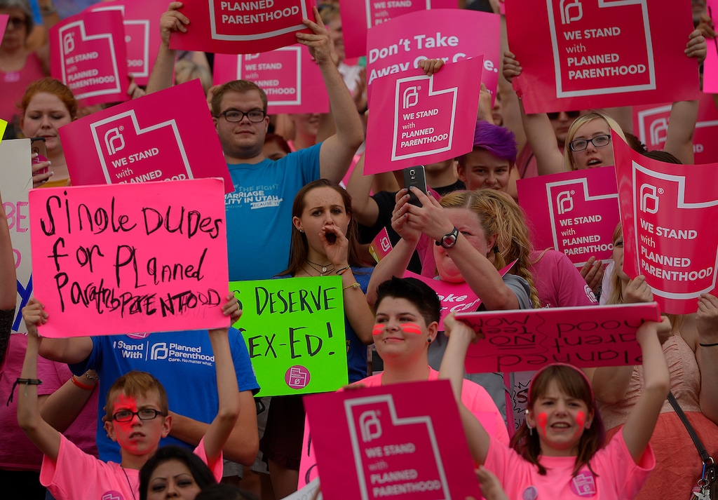 (Leah Hogsten | The Salt Lake Tribune) Planned Parenthood Teen Council member Marta Myshralle, 17, knows that sex education through the outreach in the community and the lack of understanding she encounters as a student liaison. The Utah Capitol was covered in pink August 25, 2015 as Planned Parenthood Action Council of Utah held a community rally and proponents of the family- planning organization gathered. Governor Gary Herbert has said the money that would have gone to Planned Parenthood will be redirected to 26 health agencies in the state in 49 locations. Planned Parenthood estimates it will lose $75,000 of STD testing and more than $100,000 for educational programs.