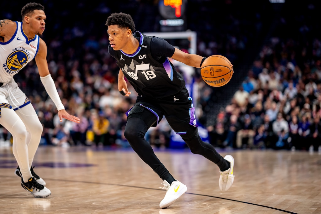 (Trent Nelson  |  The Salt Lake Tribune) Utah Jazz forward Ace Bailey as the Utah Jazz host the Golden State Warriors, NBA basketball in Salt Lake City on Wednesday, Jan. 28, 2026.