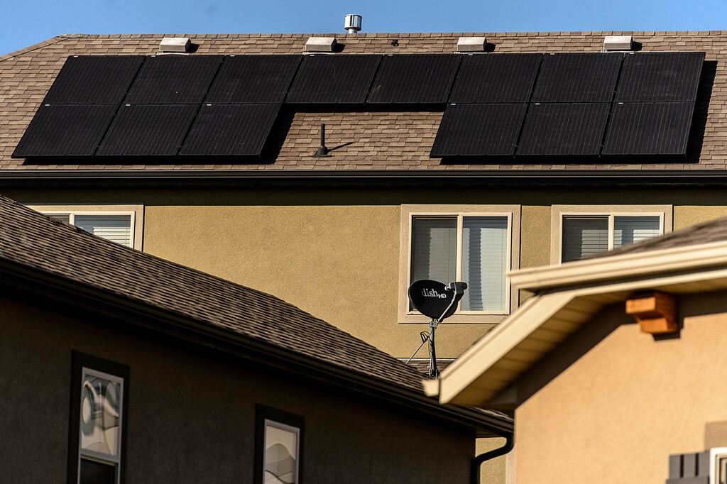 Trent Nelson | The Salt Lake Tribune
Solar panels are installed on the roof of a Farmington home. Based on the first quarter, Utah is on track to have more rooftop solar installed in 2016 than in all previous years combined. Adopters say that's because, in the last few months, it has become possible to replace your entire power bill with solar panels ó and with state and federal tax credits in place for at least the next year, it still is possible to get the government to refund you almost half the cost.