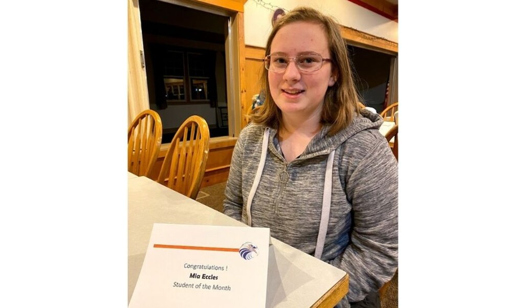 (Courtesy of Matthew Eccles) Mia Eccles celebrates an award from Syracuse Junior High. Eccles was notified she was exposed to COVID-19 at school, but the alert arrived a full week after the exposure occurred.