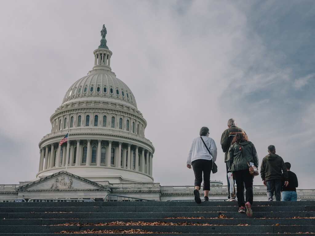 (Christopher Lee | The New York Times)

People near the Capitol building in Washington, Nov. 2, 2022.