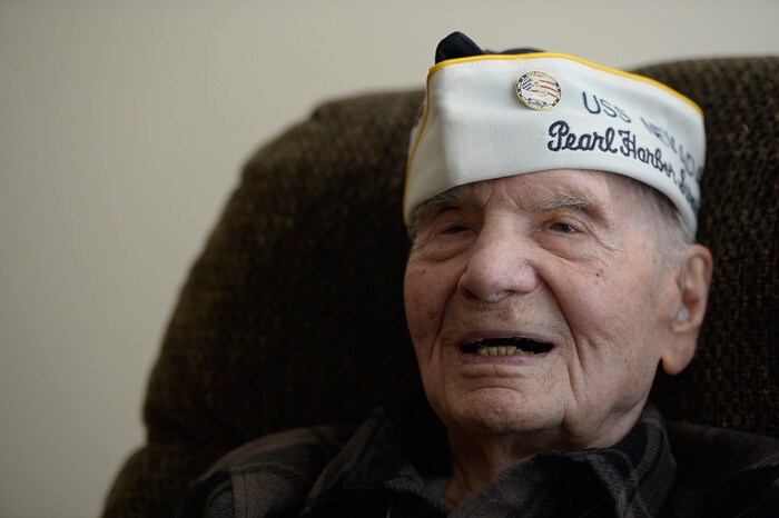 Francisco Kjolseth | The Salt Lake Tribune
Max Burggraaf, seen here in 2016, was one of Utah's last Pearl Harbor survivors. Burggraaf died Jan. 12, 2017, in South Jordan. He was 98.