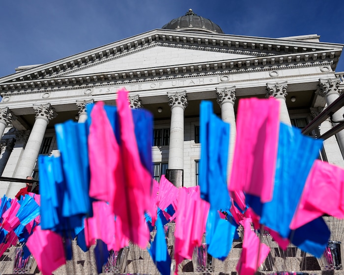 (Leah Hogsten | The Salt Lake Tribune)  Hundreds attend the Pro-Life Utah's March for Life at the Utah Capitol on Saturday, in conjunction with the national March for Life in D.C., Jan. 22, 2022.
