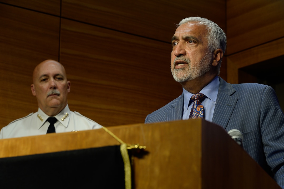(Francisco Kjolseth  |  The Salt Lake Tribune)  Salt Lake District Attorney Sim Gill speaks after it was confirmed that one person has been arrested and charged with aggravated murder in the death of MacKenzie Lueck during a media briefing on June 28, 2019.