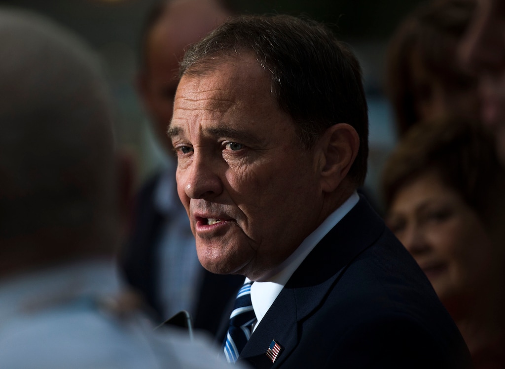 (Steve Griffin / Tribune file photo)  Gov. Gary Herbert.

Gov. Gary Herbert and First Lady Jeanette Herbert are joined by Lt. Gov. Spencer Cox and Abby Cox as they address the media to discuss their primary election victory on the west steps of the Governors Mansion in Salt Lake City Tuesday June 28, 2016.