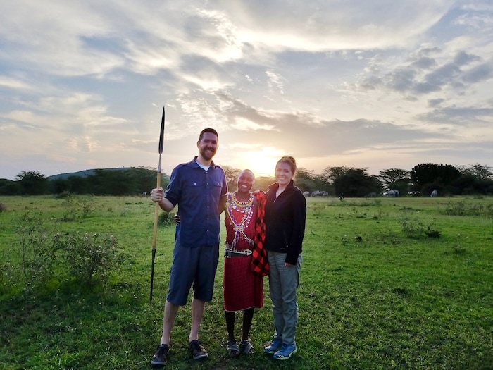 (photo courtesy CHG Healthcare Services)  CHG employees are seen during a trip to Kenya where they did a variety of service projects.