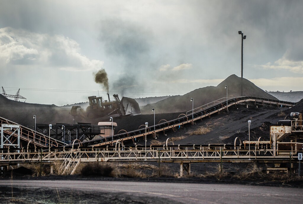 Francisco Kjolseth  |  The Salt Lake Tribune 
Crews move coal at the Levan transfer facility along Interstate 15, south of Nephi, where a steady flow of trucks unload it before it is transferred to train cars. Utah lawmakers want to set aside $500,000 to sue Richmond, Calif., to overturn its recent ordinance banning coal from its export terminals on the San Francisco Bay.