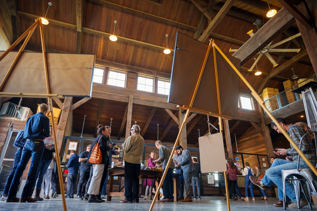 (Trent Nelson  |  The Salt Lake Tribune) An art auction at Snuck Farm in Pleasant Grove on Thursday, March 24, 2022.