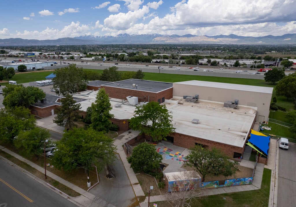 (Francisco Kjolseth | The Salt Lake Tribune) The Copperview Recreation Center is pictured on Wednesday, June 7, 2023. Midvale is including a general obligation bond in this year's ballot to build a new recreation center. Mayor Marcus Stevenson said a new building is needed as Copperview, Midvale's current recreation center is estimated to have roughly 10 more years before it becomes too expensive to maintain.