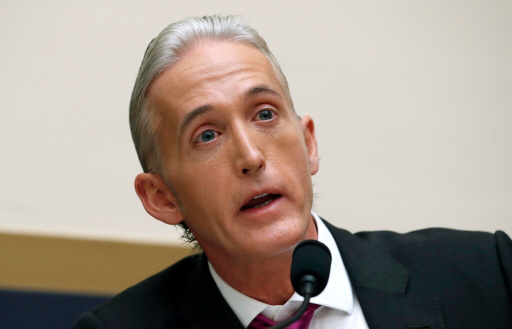FILE - In this Nov. 14, 2017 file photo, Rep. Trey Gowdy, R-S.C., questions Attorney General Jeff Sessions during a House Judiciary Committee hearing on Capitol Hill in Washington. The FBI acted properly in its investigation of contacts between President Donald Trump’s 2016 campaign and Russia, according to Gowdy, who recently received a classified briefing about the origins of the FBI probe.  (AP Photo/Alex Brandon)