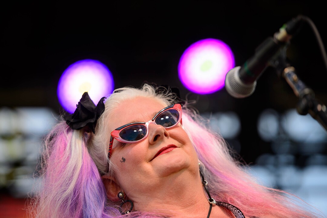 (Trent Nelson  |  The Salt Lake Tribune)Leisl Aetna Bonelli of Orphans Cabaret, performing at the Utah Pride Festival in Salt Lake City on Saturday June 1, 2019.