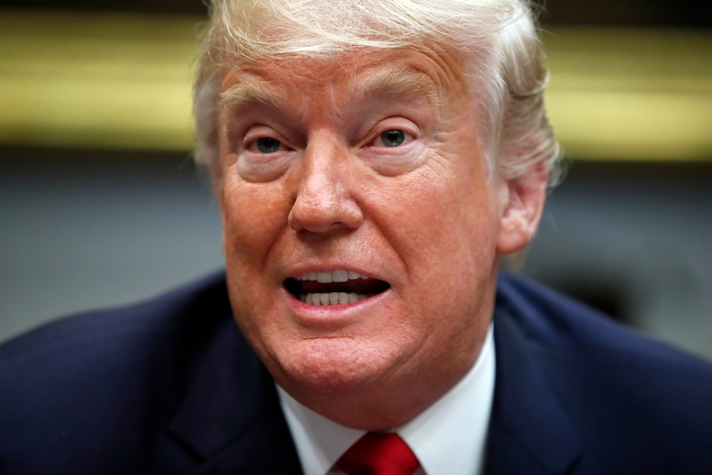 (Alex Brandon | The Associated Press) President Donald Trump speaks during a discussion for drug-free communities support programs, in the Roosevelt Room of the White House, Wednesday, Aug. 29, 2018, in Washington.