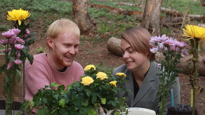 (Syd VanRoosendaal | courtesy photo) A couple (Christian Murdock, left, and Aidan Croft) call their isolated ex-roommate in "Flowers of Paradise," directed by Syd VanRoosendaal, one of the short films in The Salt Lake Tribune's Quarantine Film Festival.