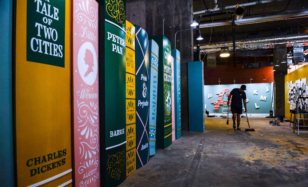(Leah Hogsten  |  The Salt Lake Tribune) Love Letters is the newest 15,000-square-foot interactive art installation at The Gateway dedicated to the love of letters, as well as typography, books and literal love letters. “It is our attempt to use what we know best (letters, words, and art) to encourage each of our visitors to find and tell their own story. And to find the art in other's stories” -Love Letters Museum. ​Love Letters Museum opens June 21, 2109 and runs through September.