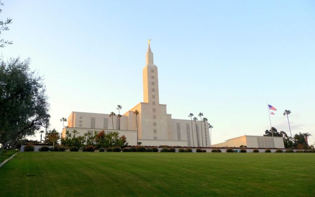 (The Church of Jesus Christ of Latter-day Saints) The Los Angeles Temple. A stake president in L.A. is calling on members to care for immigrants.