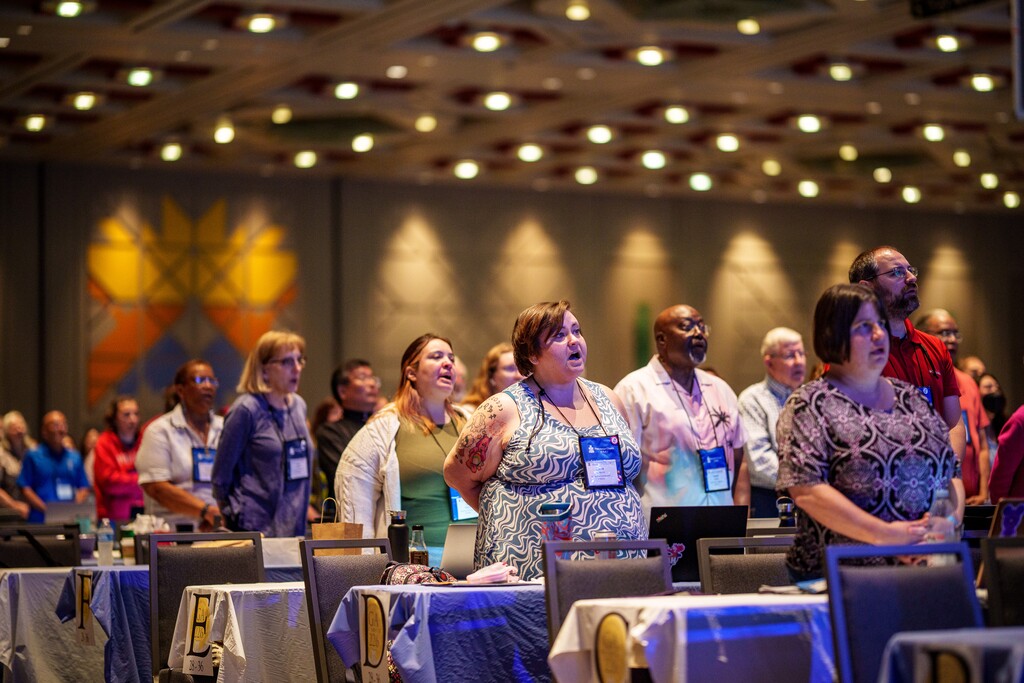 (Trent Nelson | The Salt Lake Tribune) The Presbyterian Church General Assembly meets in Salt Lake City on Monday, July 1, 2024.
