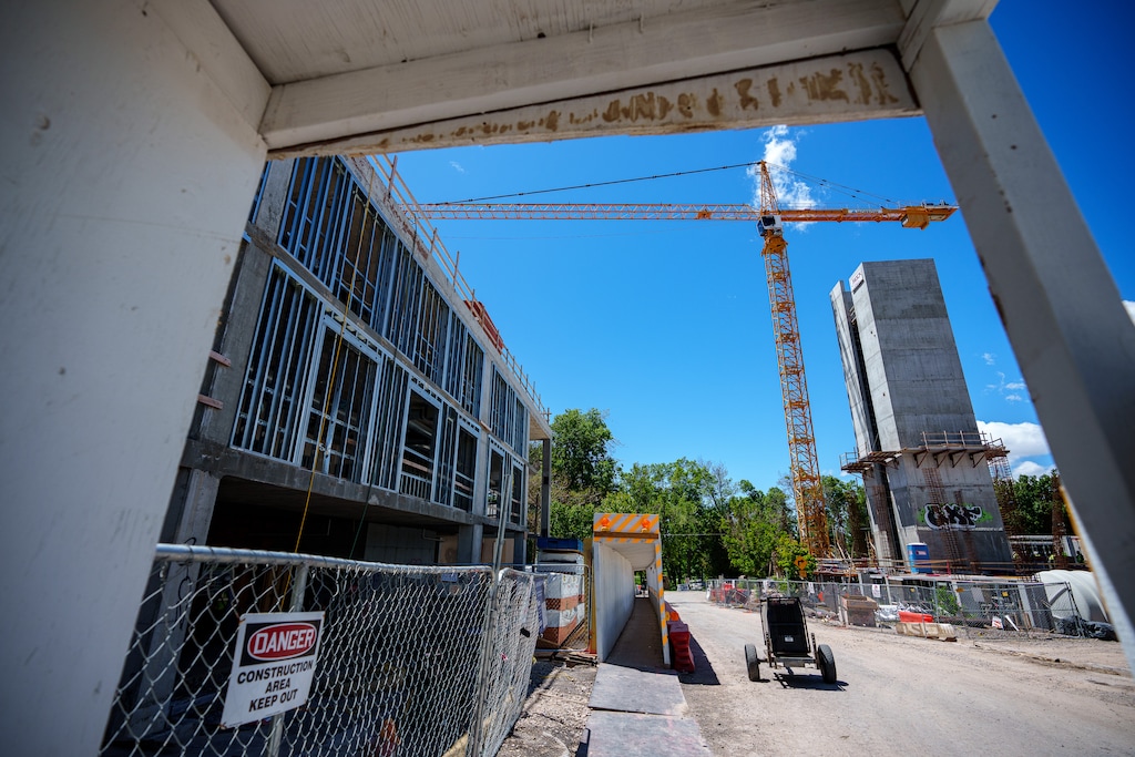 (Trent Nelson  |  The Salt Lake Tribune) Construction in Sugar House, Salt Lake City on Thursday, May 23, 2024.