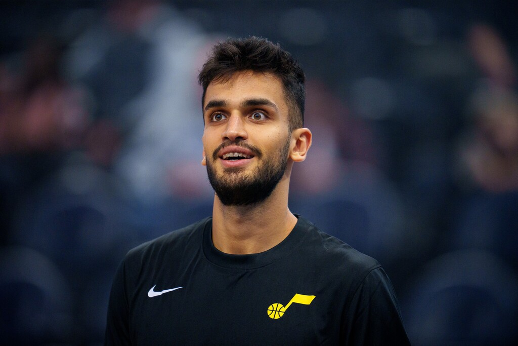 (Trent Nelson  |  The Salt Lake Tribune) Utah Jazz center Omer Yurtseven (77) as the Utah Jazz host the LA Clippers, NBA basketball in Salt Lake City on Friday, Oct. 27, 2023.
