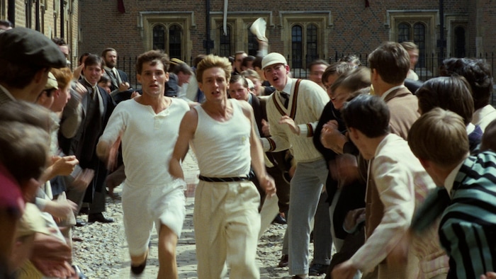 (courtesy photo) British racers Harold Abrahams (Ben Cross, left) and Eric Liddell (Ian Charleson) compete in a scene from the 1981 drama "Chariots of Fire."