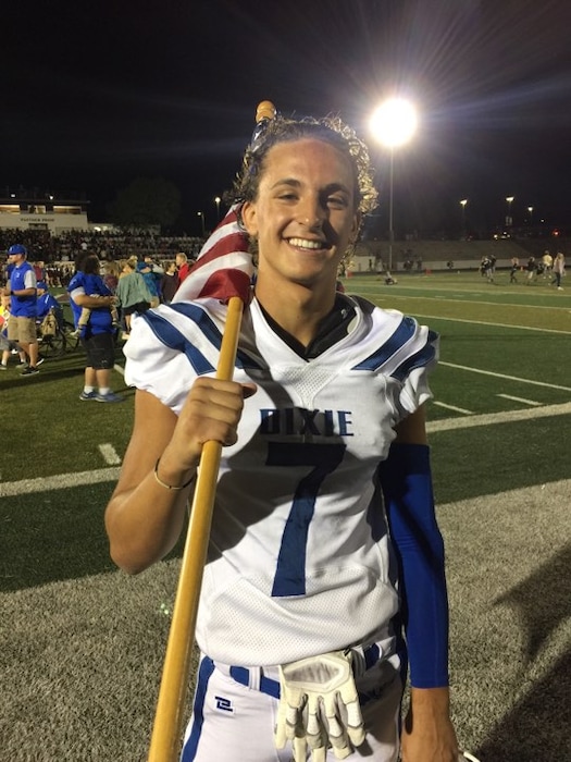 (Justin Giles  |  For The Tribune) Payden Harrah of Dixie High