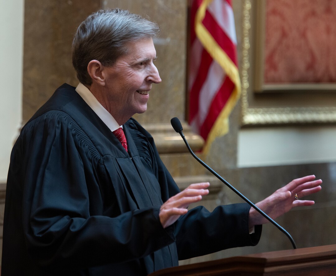 (Rick Egan  |  The Salt Lake Tribune)      Matthew B. Durrant, Chief Justice of the Utah Supreme Court and Chair of the Utah Judicial Council, gives his State of the Judiciary Address in the House of Representatives, Monday, Jan. 28, 2019.