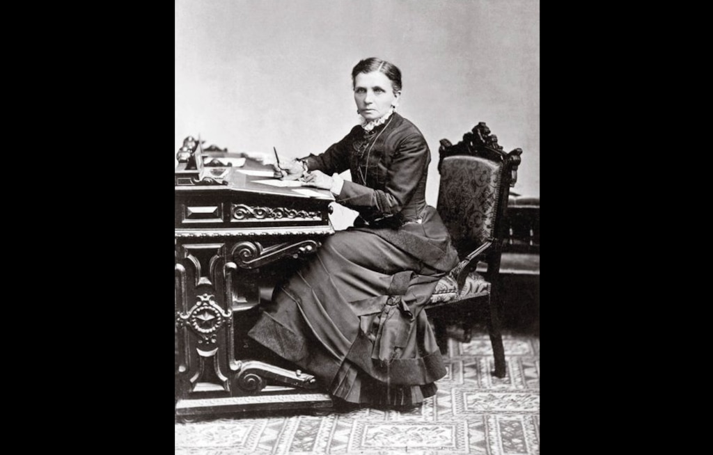 (Photo courtesy of the Church History Library) Emmeline B. Wells traveled to Washington, D.C., in January 1879 to attend the annual convention of the National Woman Suffrage Association. In her diary entry of Jan. 14, Wells noted, “This morn. went to Photo-gallery had pictures taken.” The photograph was taken at the Charles M. Bell studio in Washington.