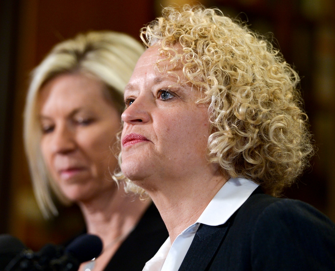 Leah Hogsten  |  The Salt Lake Tribune  Salt Lake City Mayor Jackie Biskupski announced Monday she will not seek re-election with her spouse Betty Iverson by her side and staff backing her. "In making this decision I weighed three things," she said in her statement. "My responsibility to my family, something I have fought to legally have for most of my personal and professional life. My duty to the people of Salt Lake City and to the office I hold. And, my desire to be a candidate for mayor." Biskupski, who was elected in 2015, had announced on Feb. 9 she was seeking re-election.