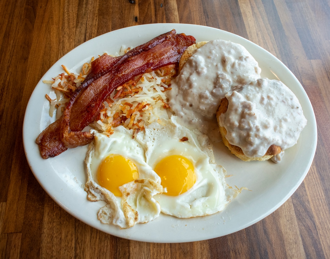 (Rick Egan  |  The Salt Lake Tribune)    Biscuits and Gravy at Tru Religion Pancake & Steakhouse, which opened recently in Orem, Friday, Dec. 28, 2018.